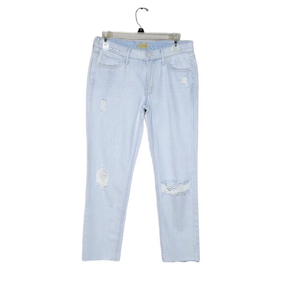 MOTHER The Dropout Fray in Get Blondie Light Wash Straight Leg Jean Size 26 - Picture 1 of 11